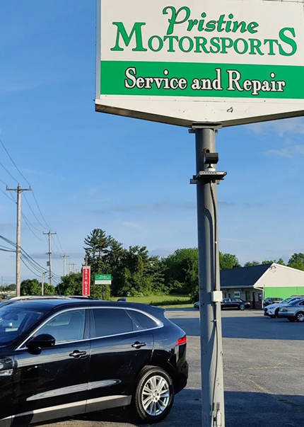 Sign for Pristine Motorsports service
