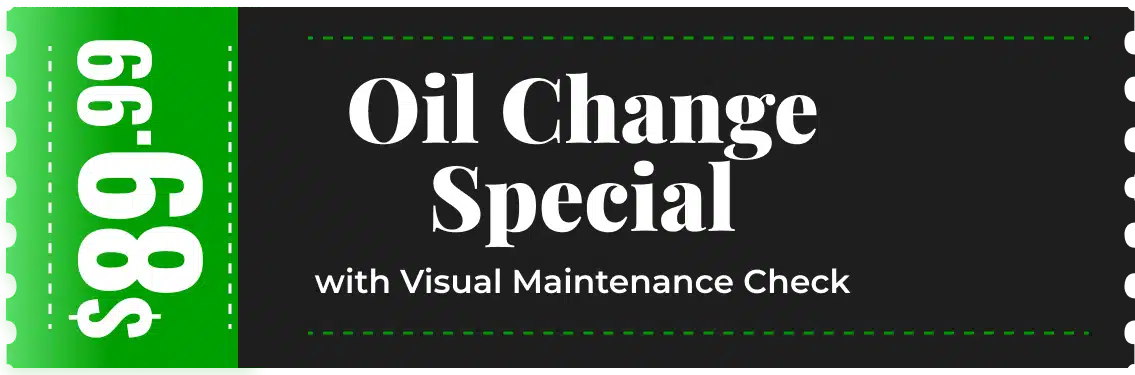 Oil change special promotion advertisement